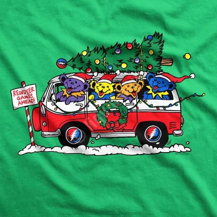 Liquid Blue TShirt Men Steal Your Christmas Tree Green Athletic TShirt