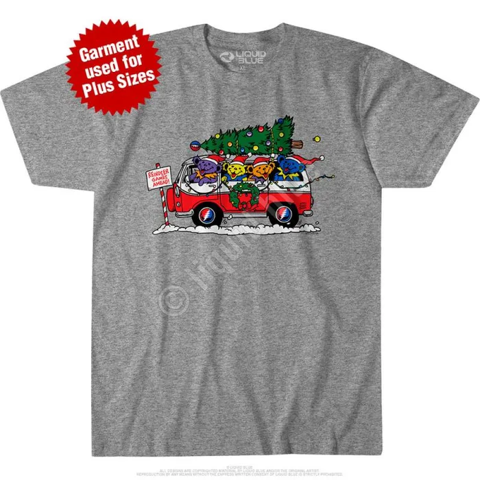 Liquid Blue TShirt Men Steal Your Christmas Tree Green Athletic TShirt