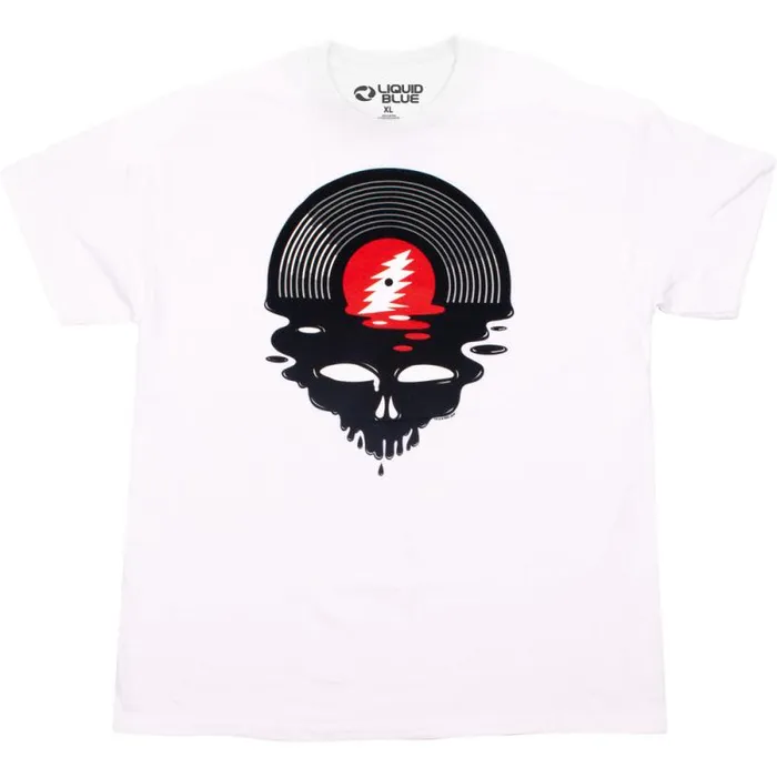Liquid Blue TShirt Men Steal Your Vinyl White TShirt