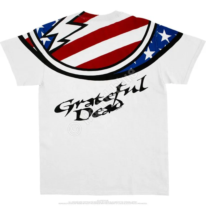 Liquid Blue TShirt Men Summer Tour 93 White TShirt