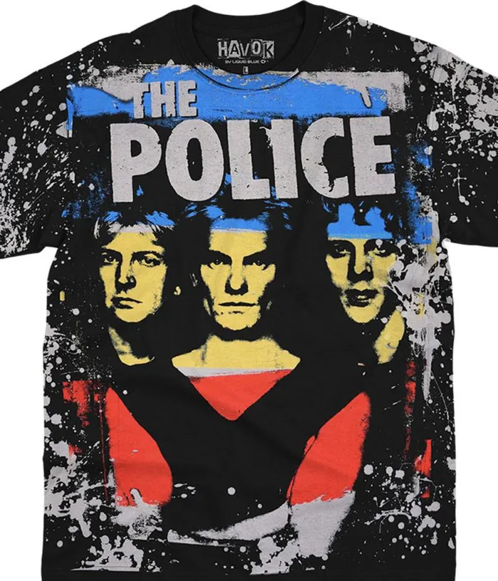 Liquid Blue TShirt Men Synchronicity Havok Black TShirt