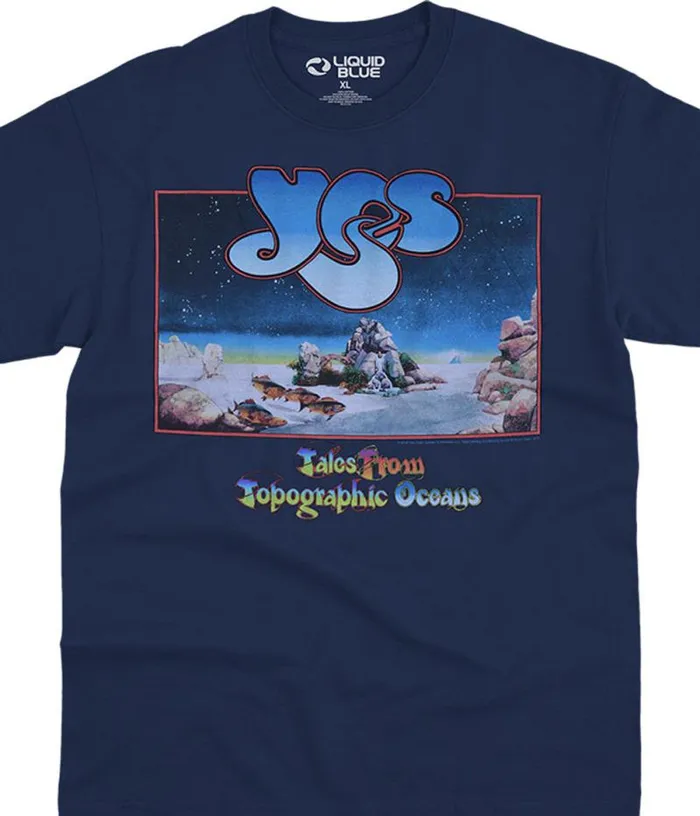 Liquid Blue TShirt Men Tales Navy Athletic TShirt