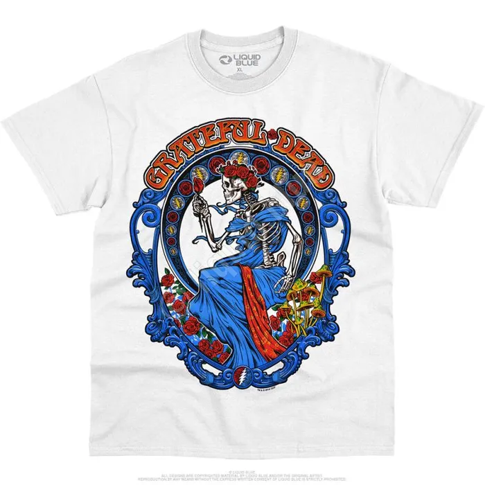 Liquid Blue TShirt Men Vintage Bertha White TShirt