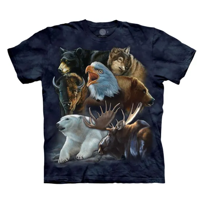 Liquid Blue TShirt Men Wild Alaskan Collage Classic Cotton TShirt