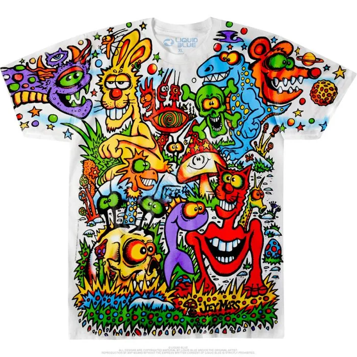 Liquid Blue TShirt Men Zidzoii Joey Mars White TShirt