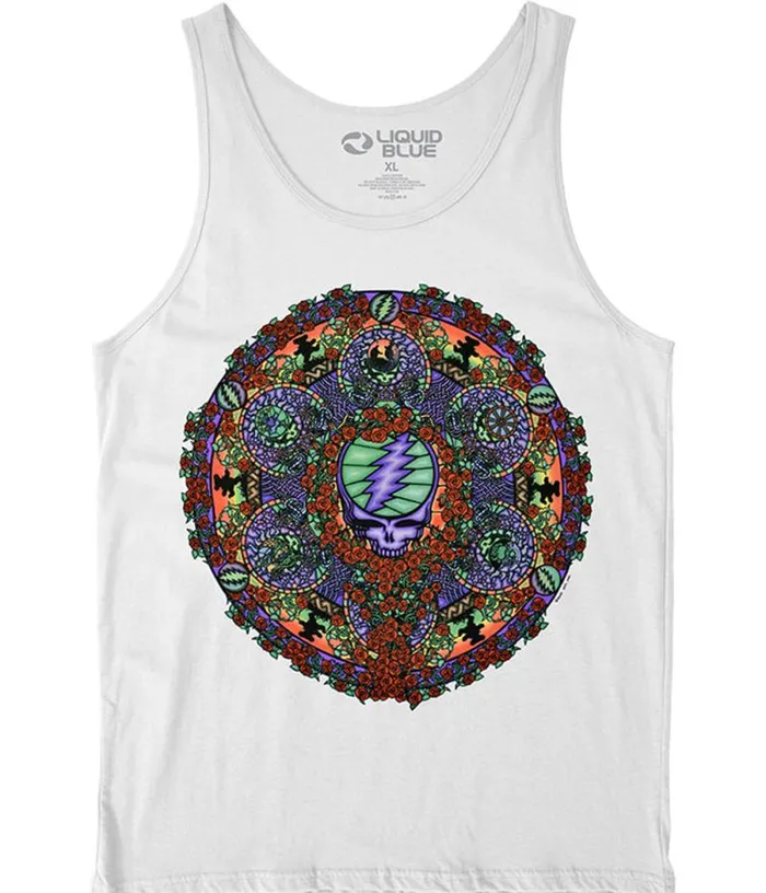 Liquid Blue Tank Top Men Celtic Mandala White Tank Top TShirt