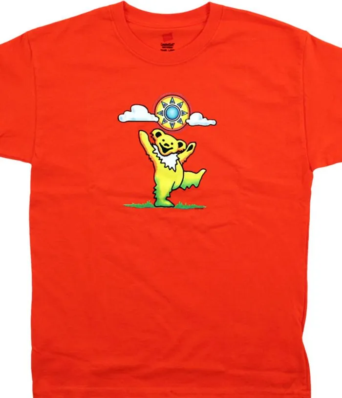 Liquid Blue Youth Kids GD Sunny Bear Youth Orange TShirt
