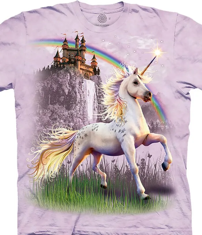 Liquid Blue Youth Kids Unicorn Castle Kids039 TShirt