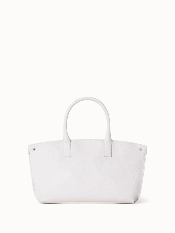 Little Ai Messenger Bag In Cervocalf Leather Alabaster Women Akris Top Handle Bags