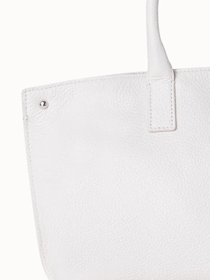 Little Ai Messenger Bag In Cervocalf Leather Alabaster Women Akris Top Handle Bags
