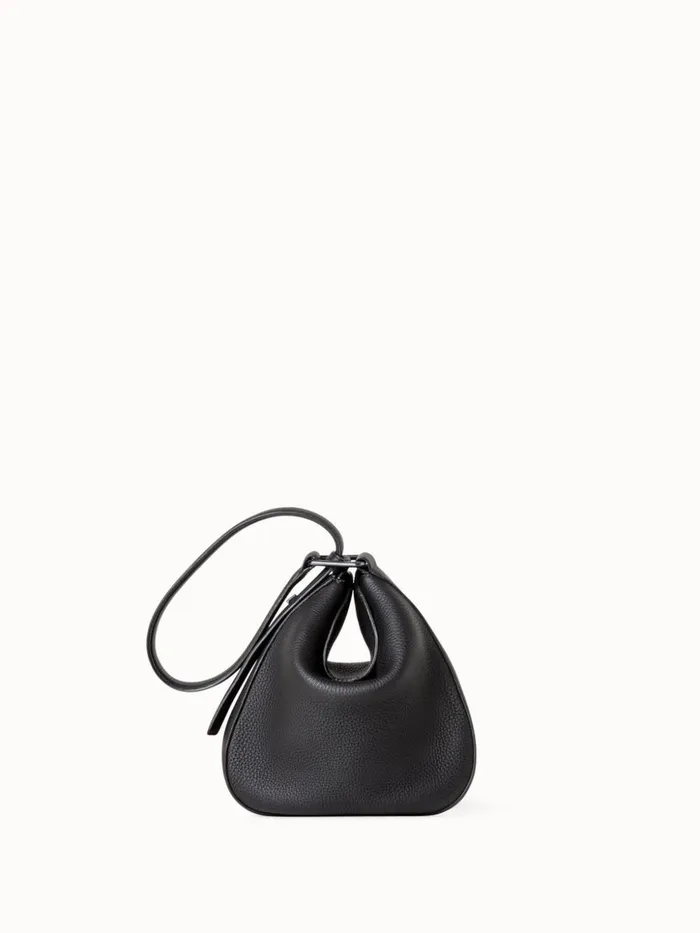 Little Anna Hobo Bag In Leather Black Women Akris Shoulder Bags