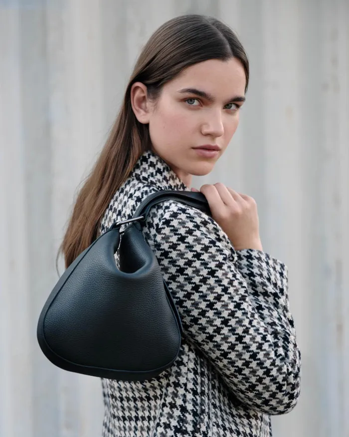 Little Anna Hobo Bag In Leather Black Women Akris Shoulder Bags