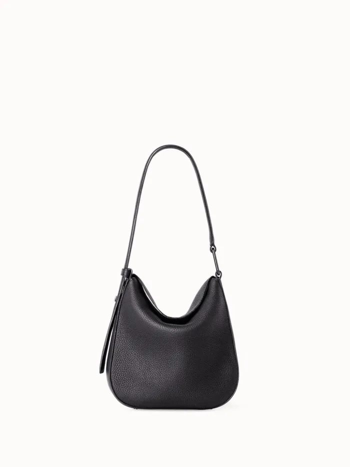 Little Anna Hobo Bag In Leather Black Women Akris Shoulder Bags