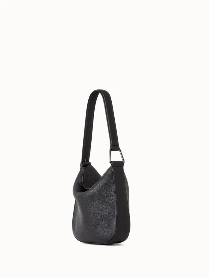 Little Anna Hobo Bag In Leather Black Women Akris Shoulder Bags