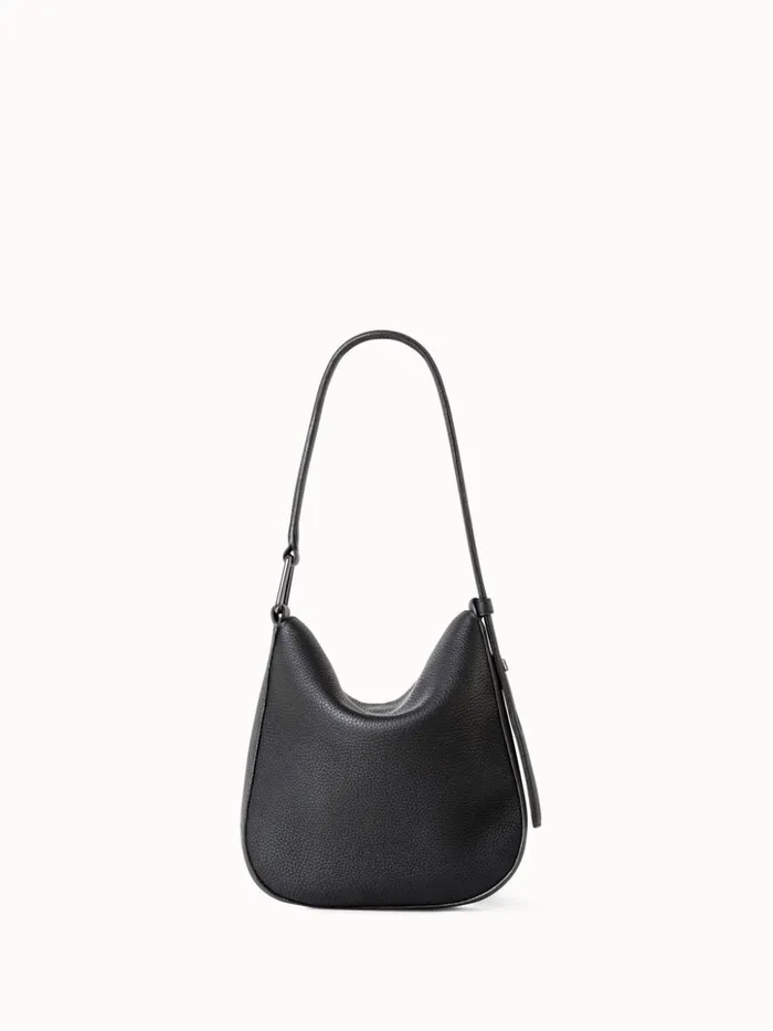 Little Anna Hobo Bag In Leather Black Women Akris Shoulder Bags