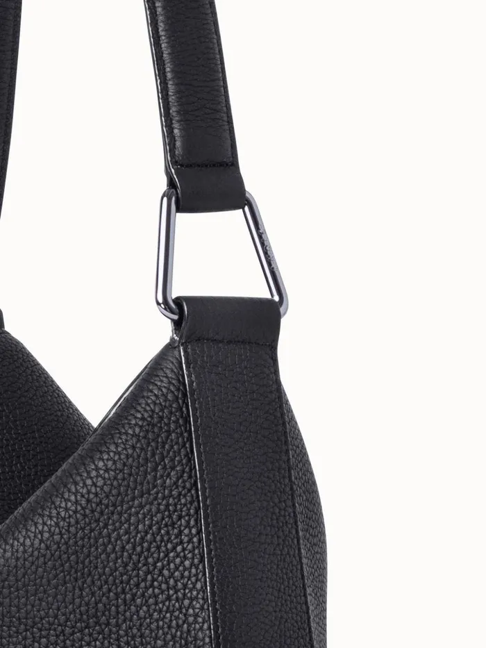 Little Anna Hobo Bag In Leather Black Women Akris Shoulder Bags