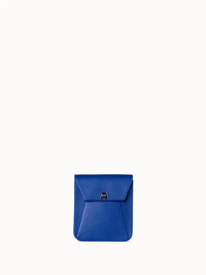 Little Anouk Messenger Bag In Leather Ocean Women Akris Crossbody Bags