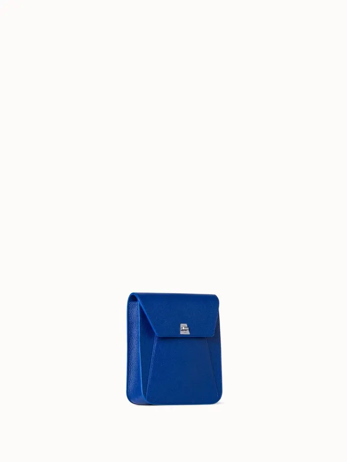 Little Anouk Messenger Bag In Leather Ocean Women Akris Crossbody Bags