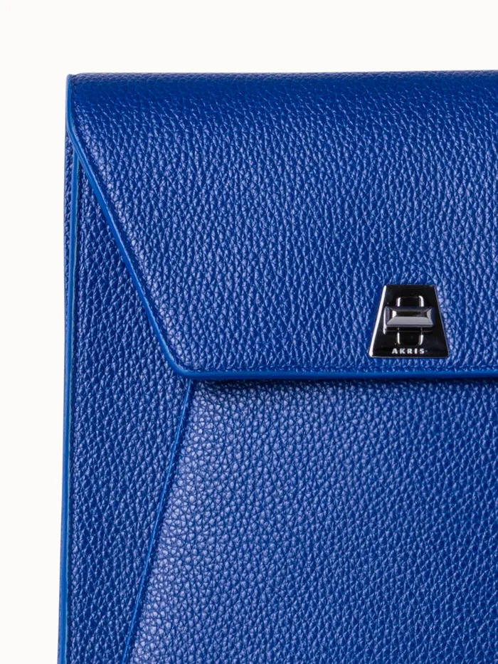 Little Anouk Messenger Bag In Leather Ocean Women Akris Crossbody Bags