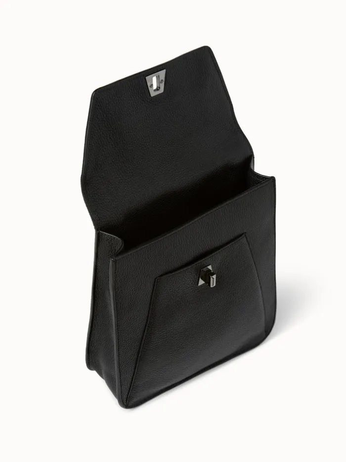 Little Anouk Messenger In Calf Leather Black Women Akris Mini Bags