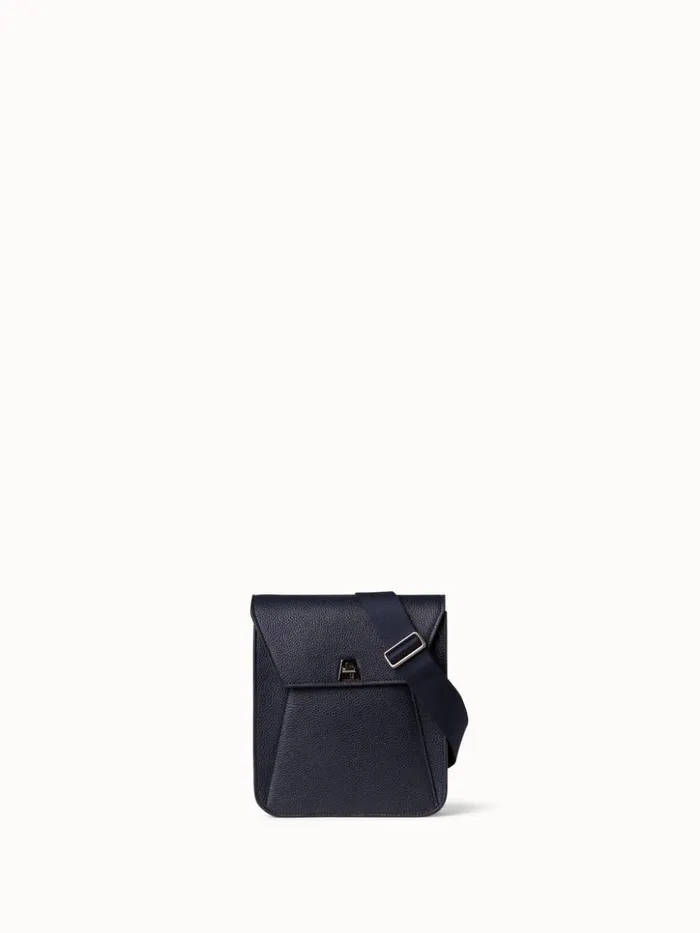 Little Anouk Messenger In Calf Leather Denim Women Akris Messenger Bags