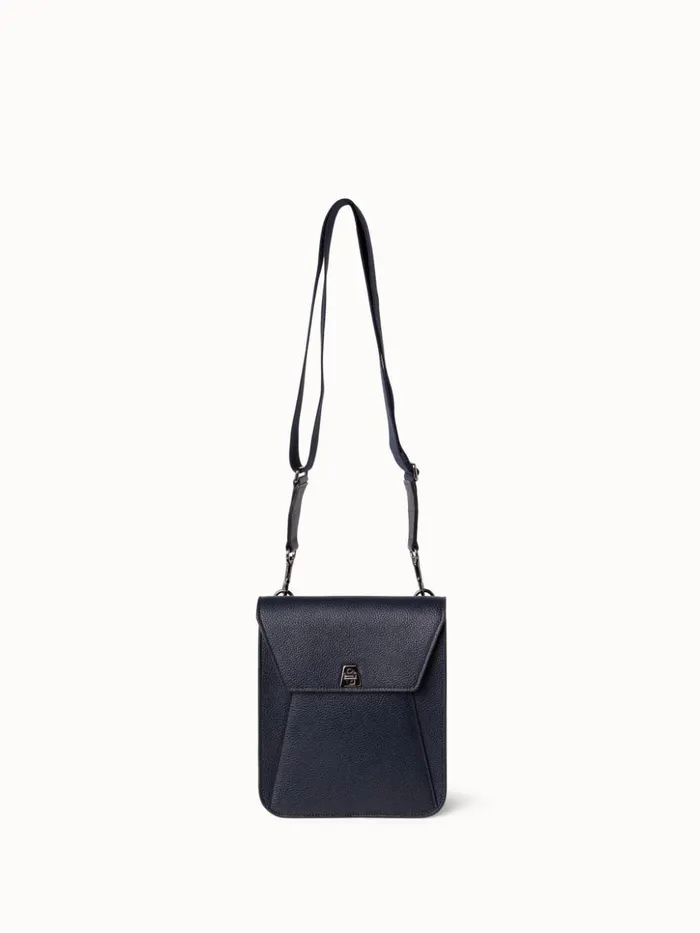 Little Anouk Messenger In Calf Leather Denim Women Akris Messenger Bags