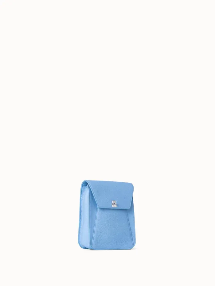 Little Anouk Messenger In Calf Leather Powder Blue Women Akris Crossbody Bags