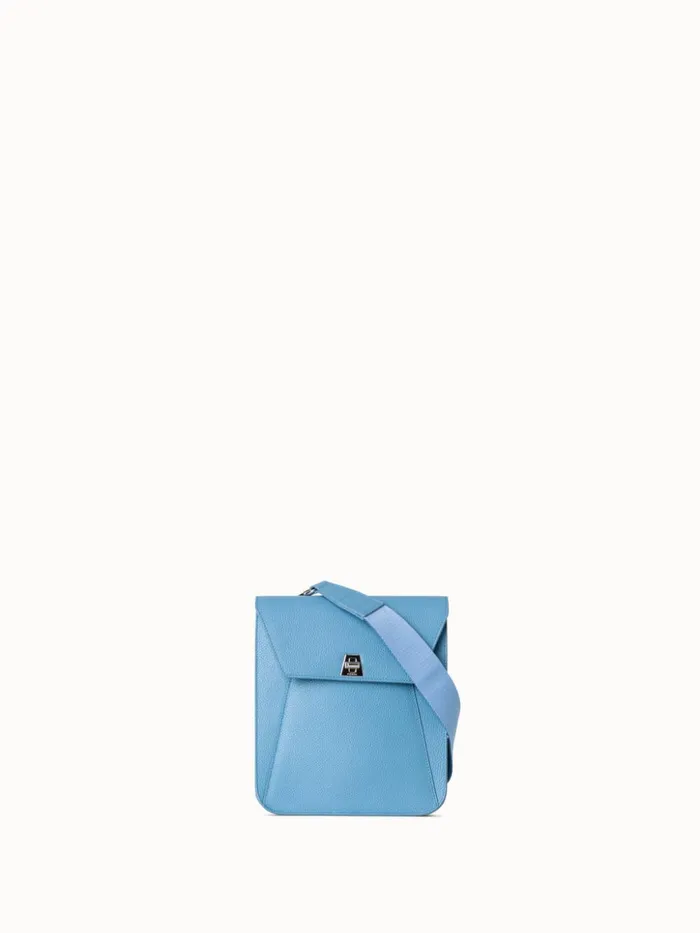 Little Anouk Messenger In Calf Leather Sky Women Akris Crossbody Bags