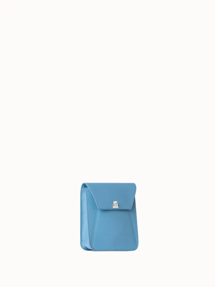 Little Anouk Messenger In Calf Leather Sky Women Akris Crossbody Bags