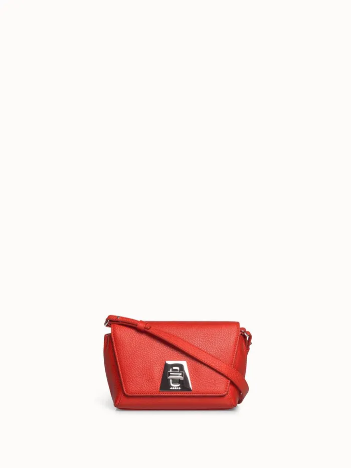 Little Day Bag In Cervocalf Leather With Silver Colored Hardware Scarlet Women Akris Mini Bags
