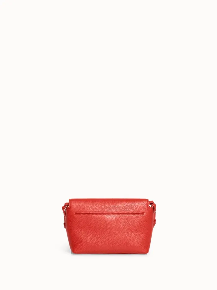 Little Day Bag In Cervocalf Leather With Silver Colored Hardware Scarlet Women Akris Mini Bags