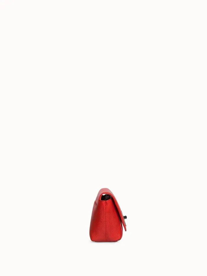 Little Day Bag In Cervocalf Leather With Silver Colored Hardware Scarlet Women Akris Mini Bags