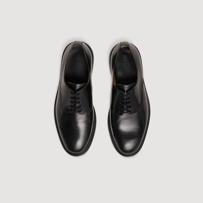 Loafers and Dress Shoes Men SANDRO Patent Leather Derbies Black