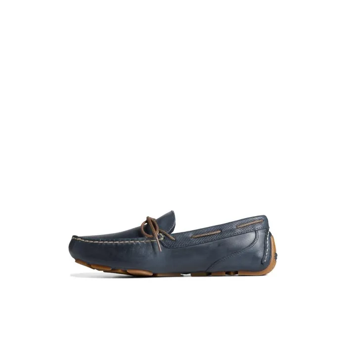 Loafers and Oxfords Men Sperry Davenport Deboss Leather 1Eye Driver Navy