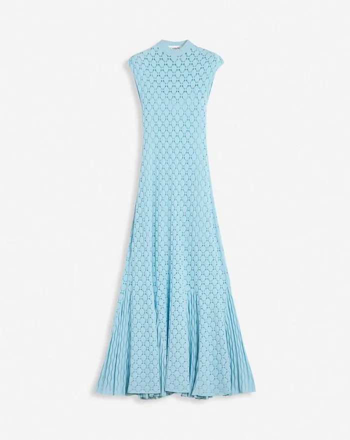 Long Dress In Lace Effect Knit Budgie Women Lanvin Dresses