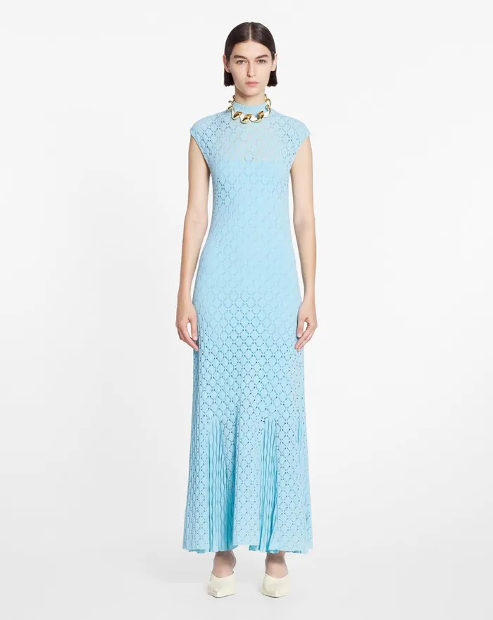 Long Dress In Lace Effect Knit Budgie Women Lanvin Dresses Long Dress In Lace Effect Knit Budgie Women Lanvin Dresses