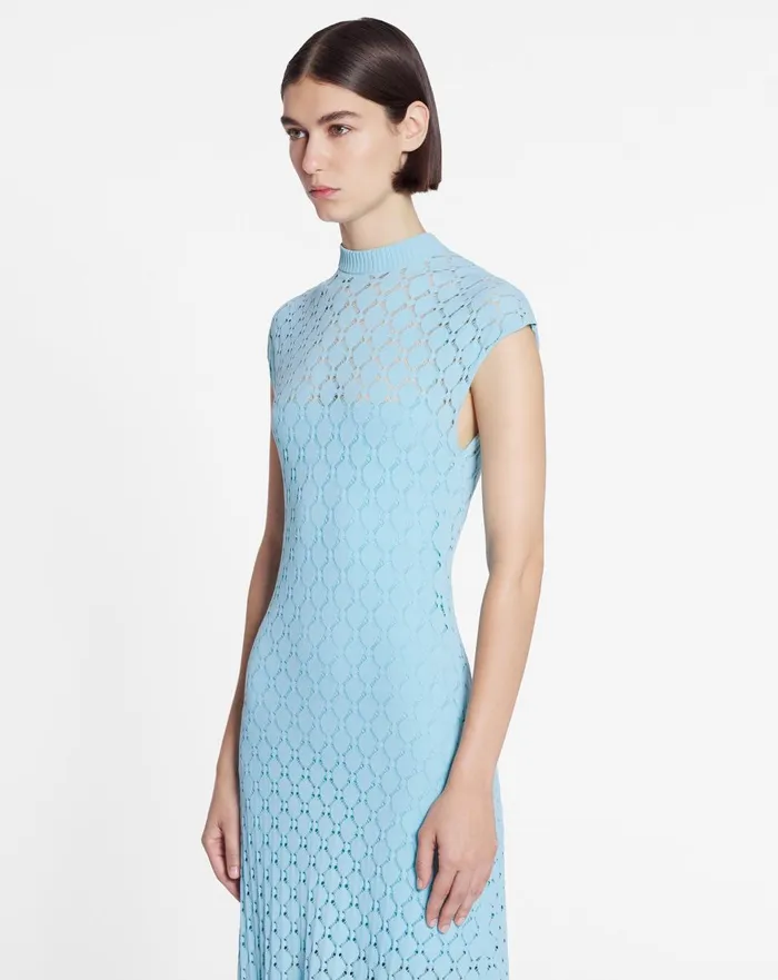 Long Dress In Lace Effect Knit Budgie Women Lanvin Dresses Long Dress In Lace Effect Knit Budgie Women Lanvin Dresses