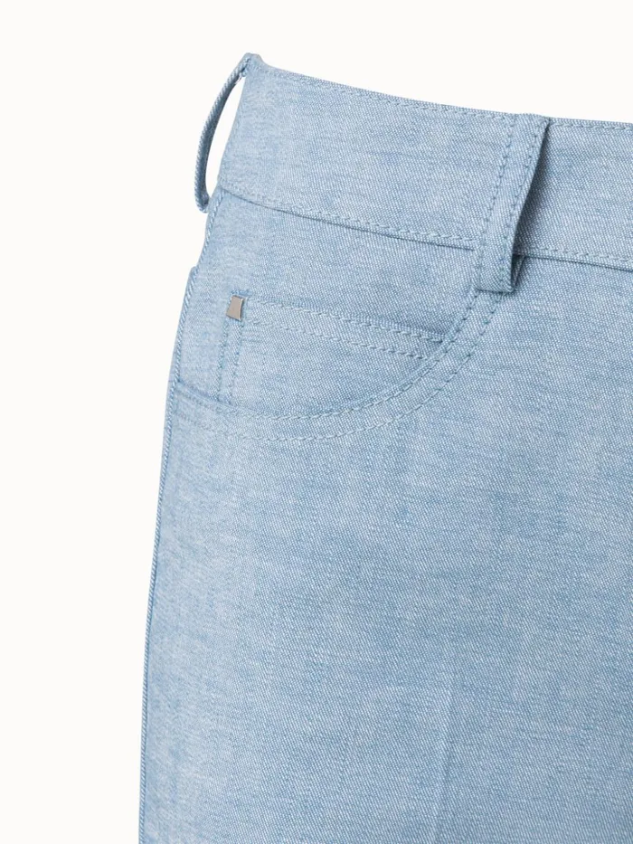 Magda Pant In Cotton Denim Stretch Blue Women Akris Pants