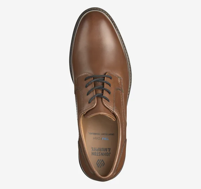 Mason Plain Toe Tan Full Grain Men LaceUps Johnston and Murphy