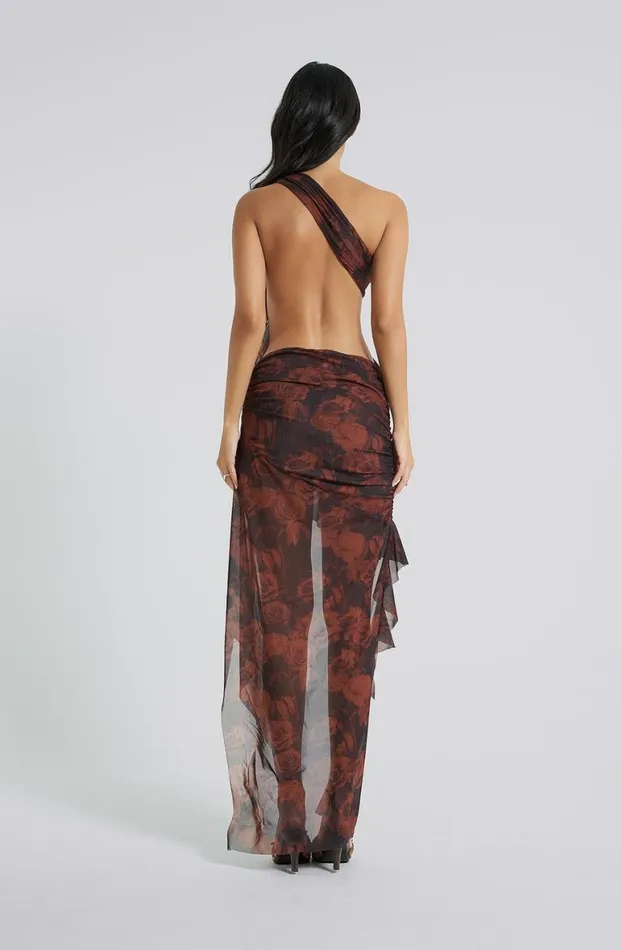Maxi Dresses Women Jaded London Athena One Shoulder Draped Maxi Dress
