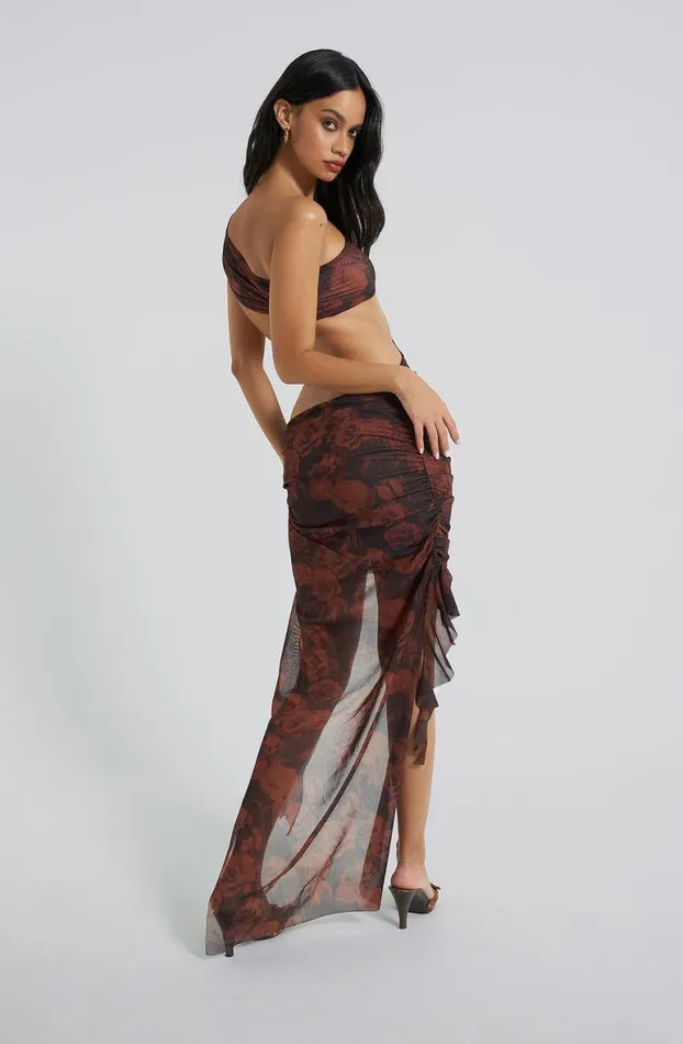 Maxi Dresses Women Jaded London Athena One Shoulder Draped Maxi Dress