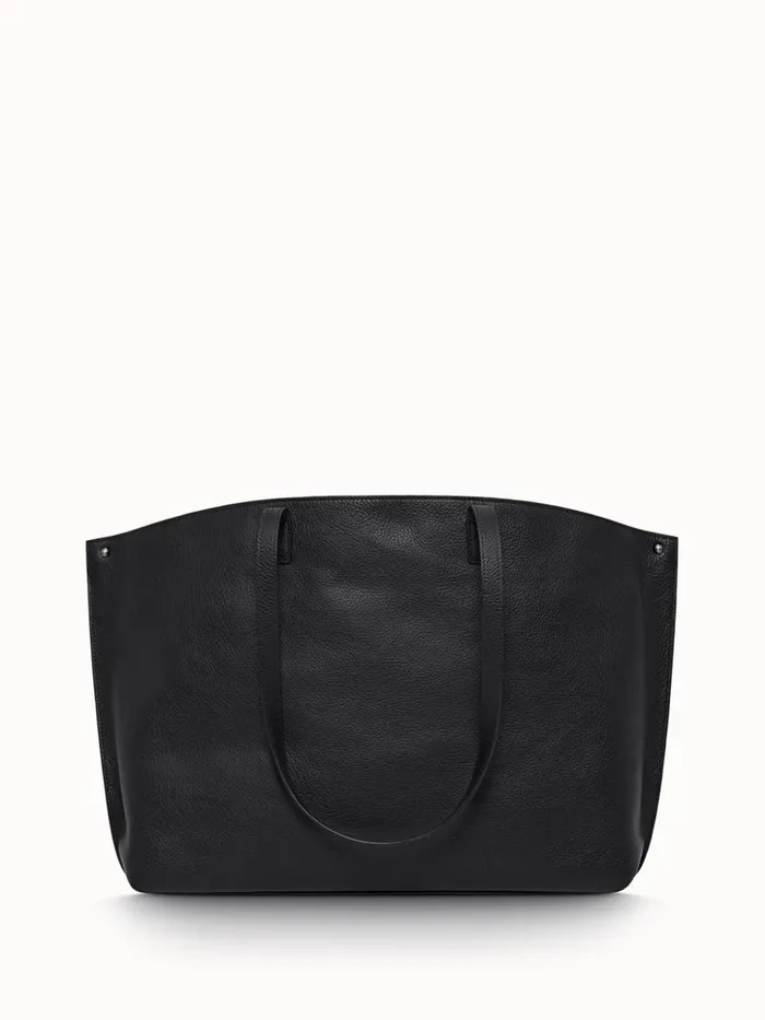 Medium Ai Shoulder Bag In Cervocalf Leather Black Women Akris Tote Bags
