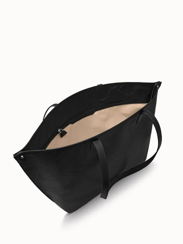 Medium Ai Shoulder Bag In Cervocalf Leather Black Women Akris Tote Bags