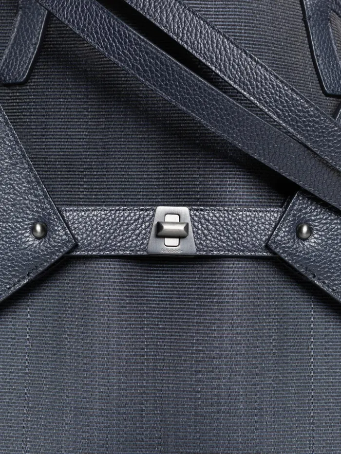 Medium Ai Shoulder Bag In Horsehair And Leather Denim Women Akris Shoulder Bags