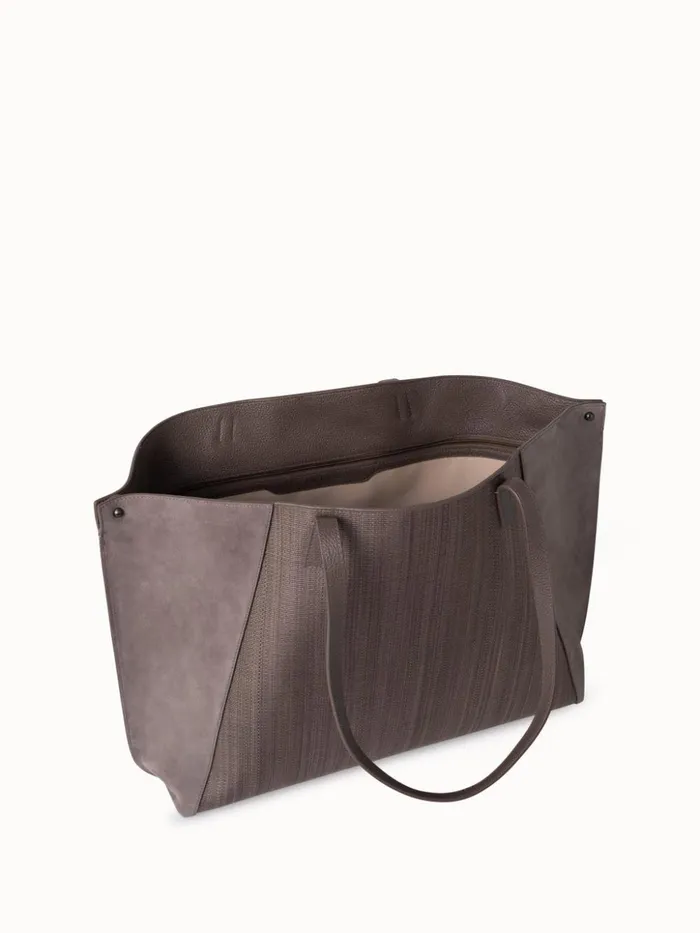 Medium Ai Shoulder Bag In Horsehair And Leather Taiga Women Akris Shoulder Bags