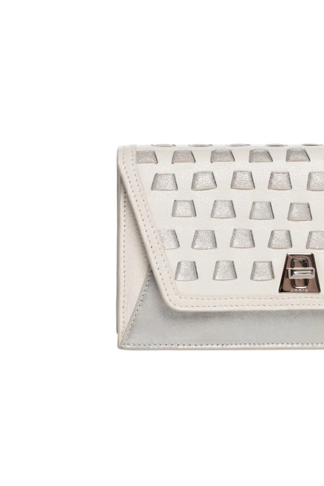 Medium Anouk Crossbody Clutch Bag With Handwoven Details Cream Women Akris Mini Bags