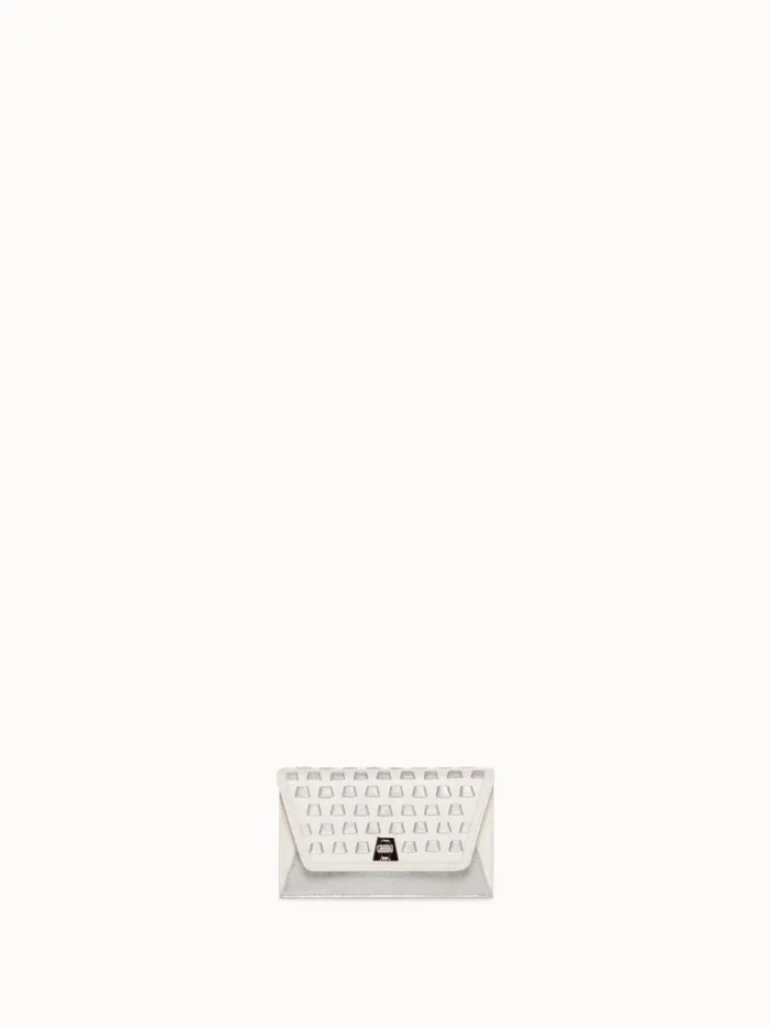 Medium Anouk Crossbody Clutch Bag With Handwoven Details Cream Women Akris Mini Bags