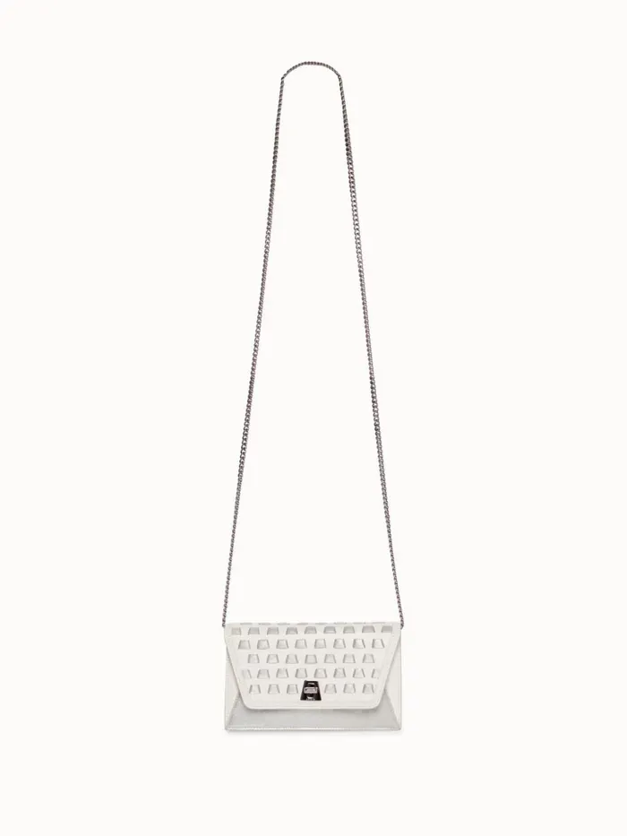 Medium Anouk Crossbody Clutch Bag With Handwoven Details Cream Women Akris Mini Bags
