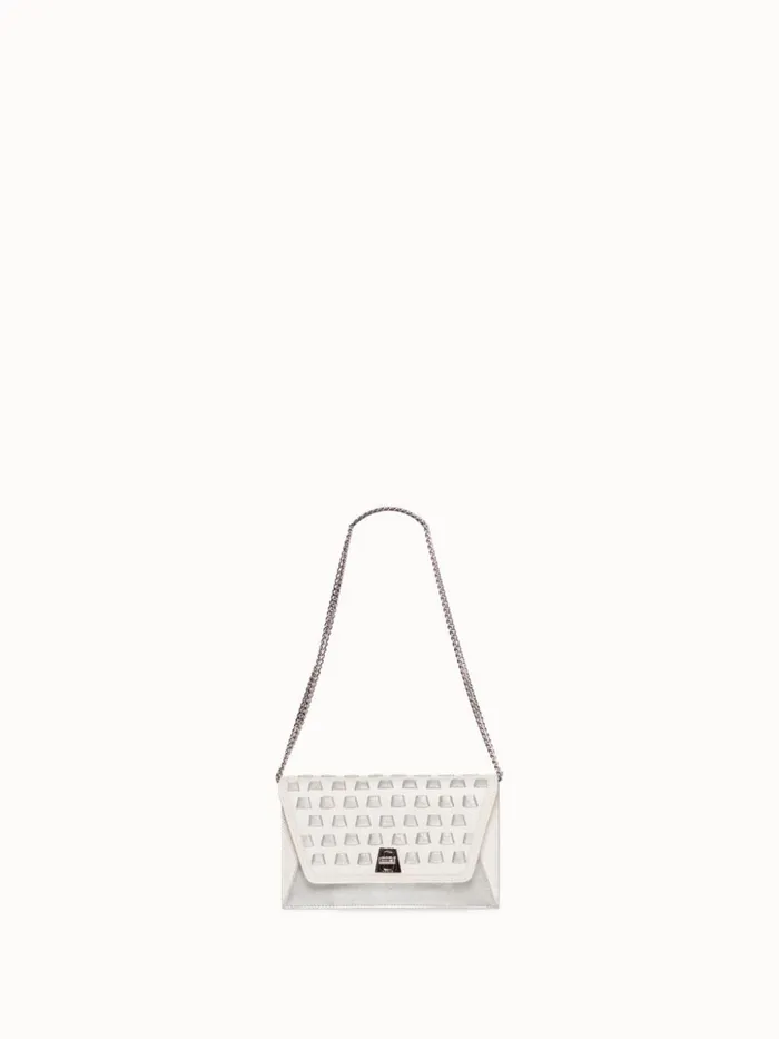 Medium Anouk Crossbody Clutch Bag With Handwoven Details Cream Women Akris Mini Bags