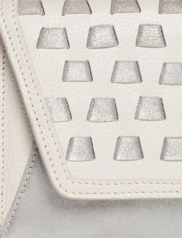 Medium Anouk Crossbody Clutch Bag With Handwoven Details Cream Women Akris Mini Bags